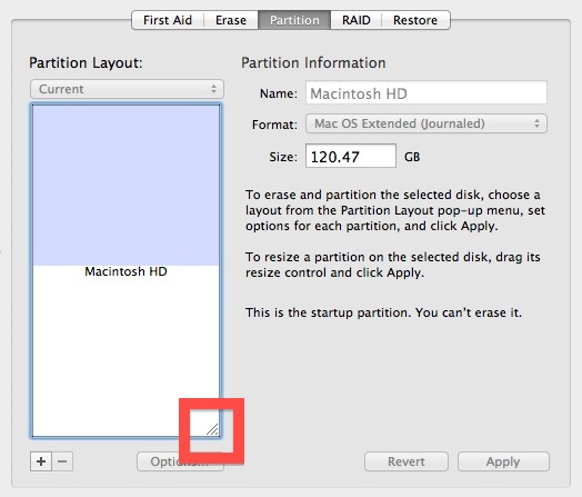 mac shrink drive for windows install